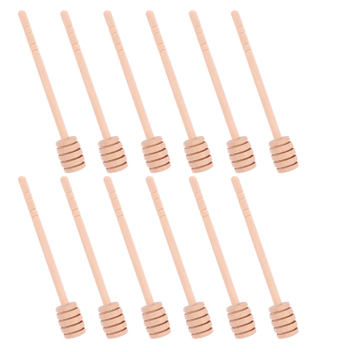 FUNOMOCYA 36 Pcs Honey Stick Honey Jar Dipper Creamy Foods Mixing Stick Portable Honey Spoon Rod Creamed Honey Bulk Syrup Stirring Rod Spoon Creme De Menthe Syrup Mini Brown re-usable