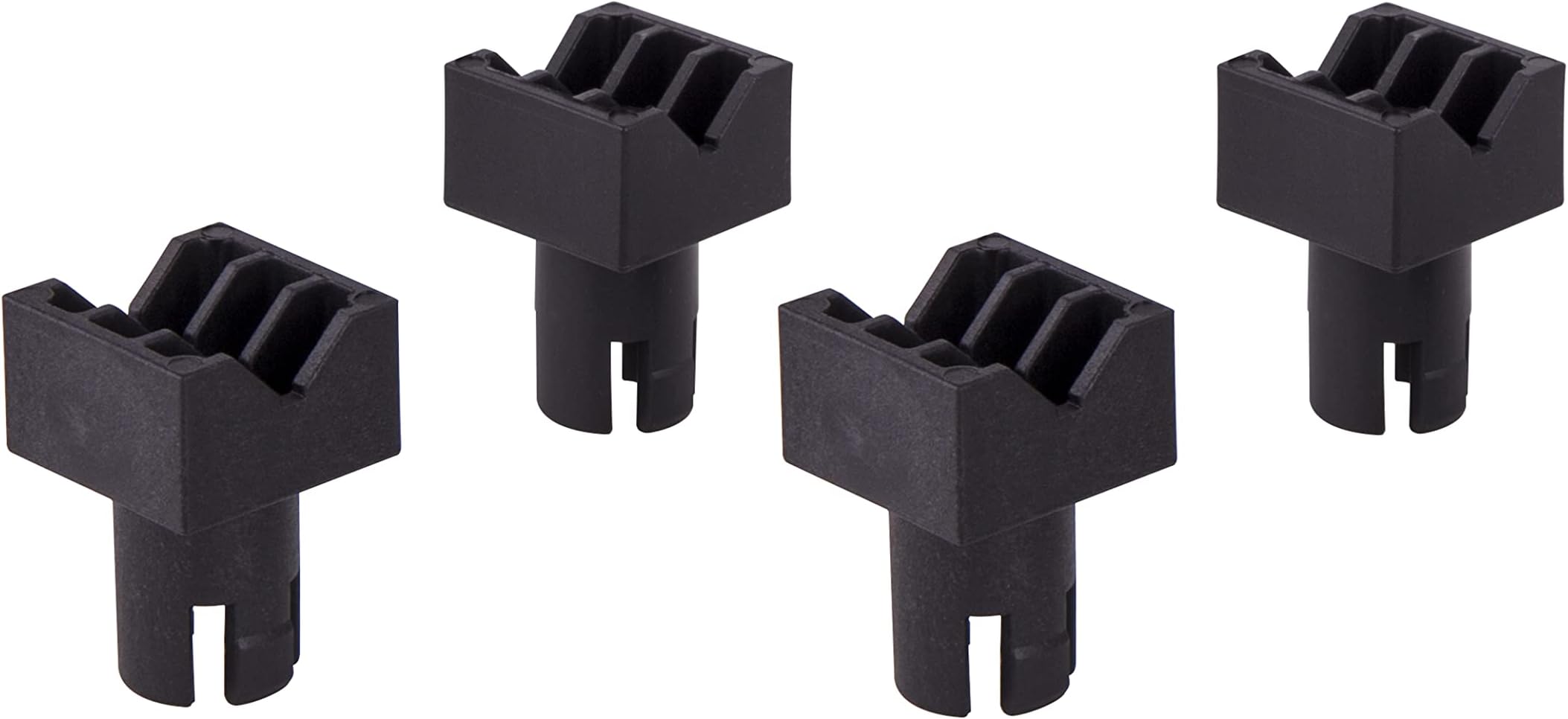 wolfcraft 4 Clamping Jaws for securing workpieces Horizontally I 6172000 I Plastic Jaws for securing workpieces Horizontally on All Tables with 20 mm bore Holes