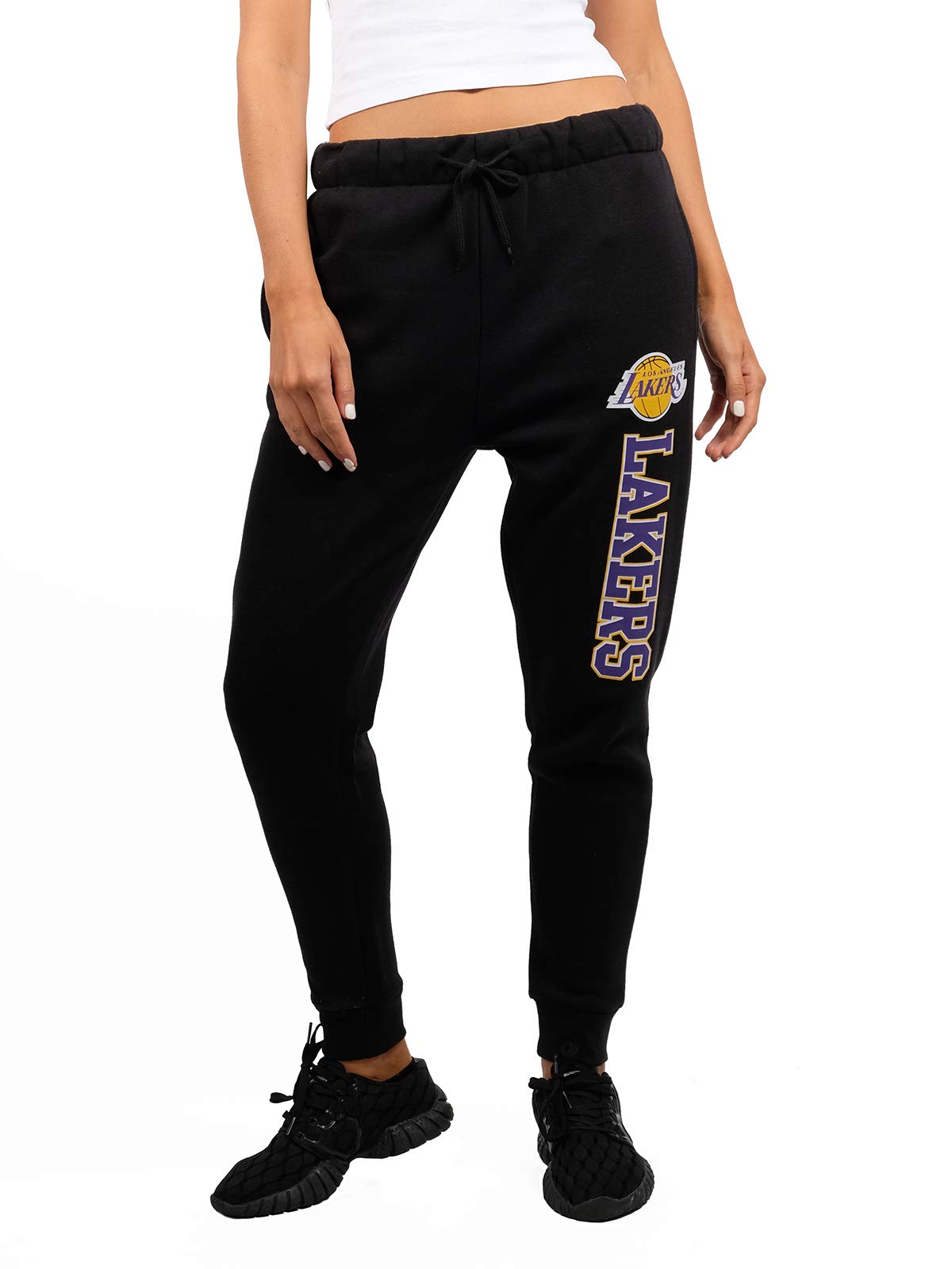 NBA Active Basic - Pantaloni da Jogging da Donna in Pile, con Logo Team Dark