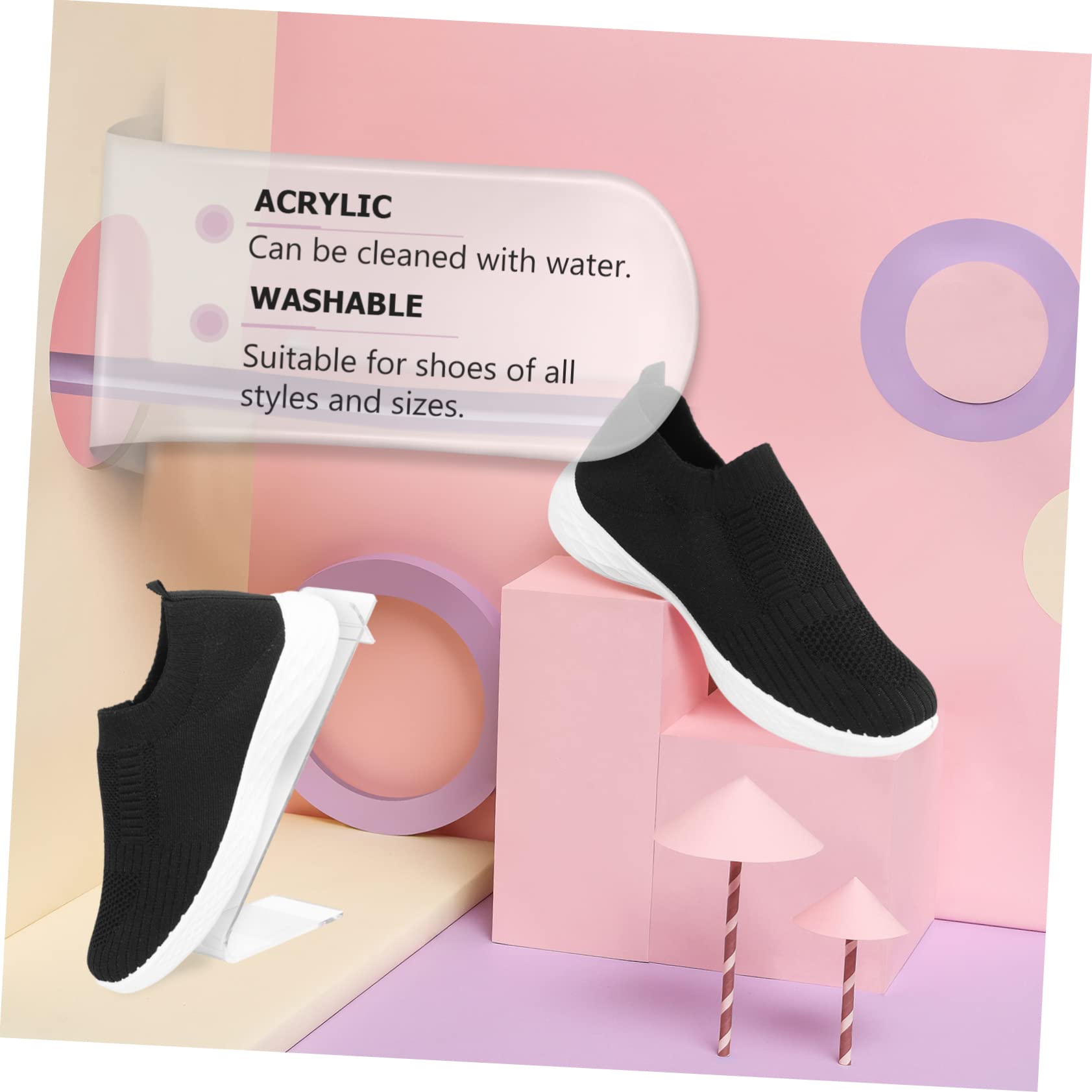 PLAFOPE 4 Piezas Zapatería Zapatero Acrílico Zapatero Metalico Estante De Zapatillas Estante De Tacones Altos Soporte De Exhibición De Zapatos Zapatero Transparente Accesorios Casual