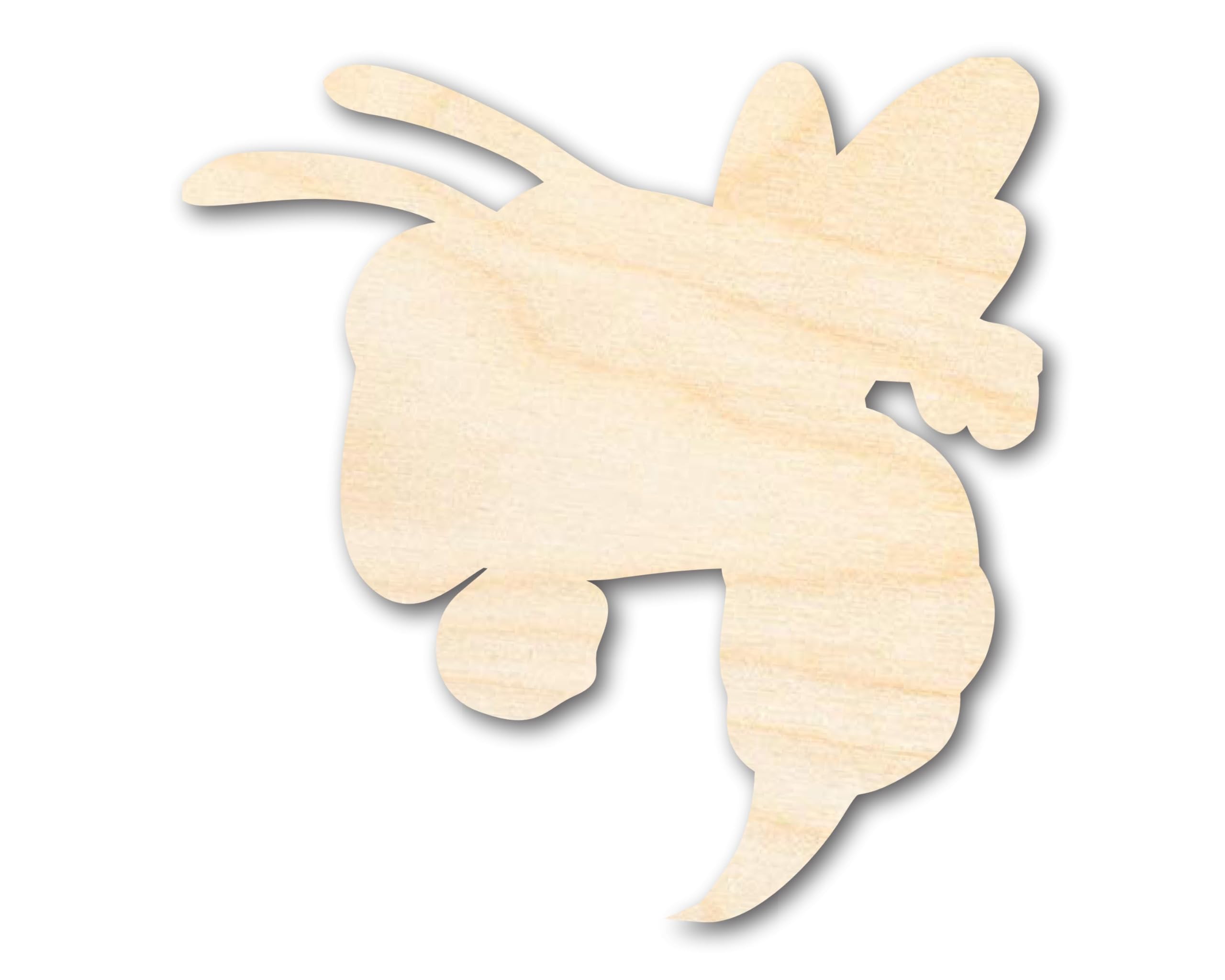 Unfinished Wood Hornet Mascot Shape | DIY Craft Cutout | up to 46" DIY 4" / 1/4"