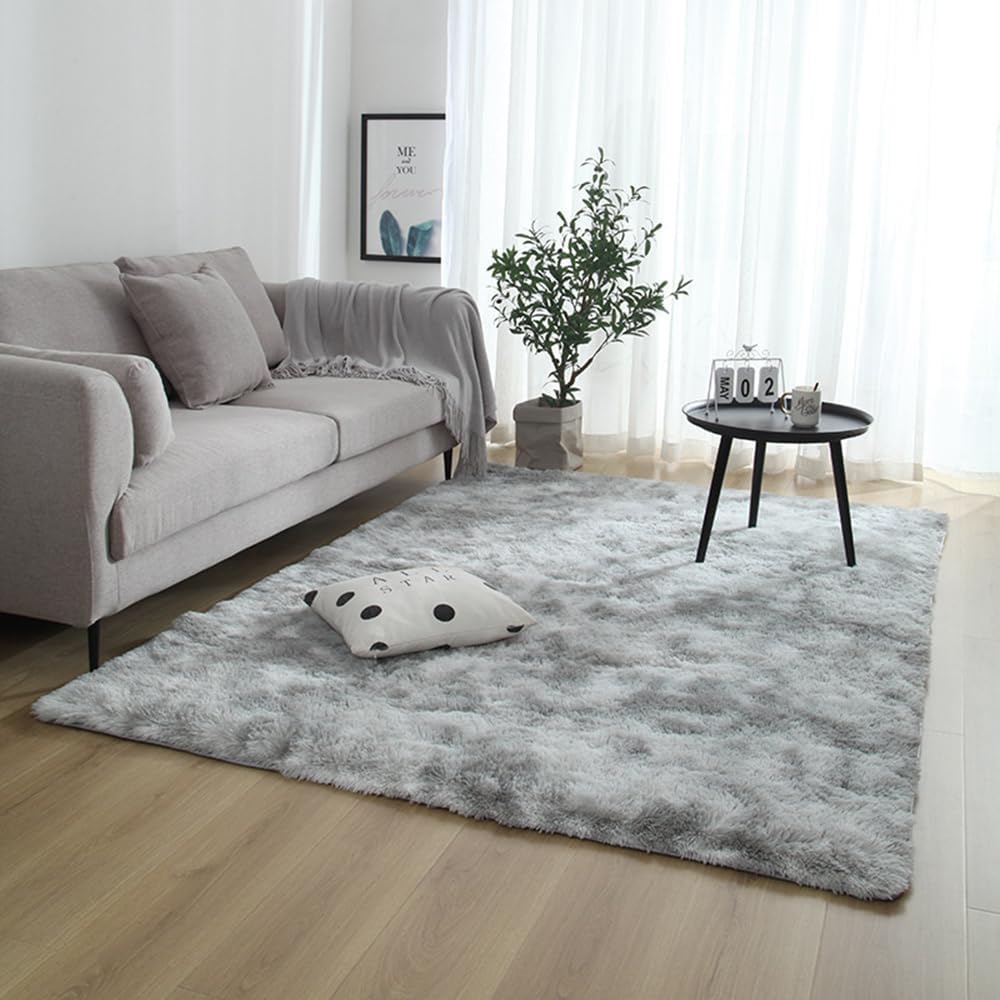 Tapis de sol shaggy lavable en machine et ultra doux pour votre chambre