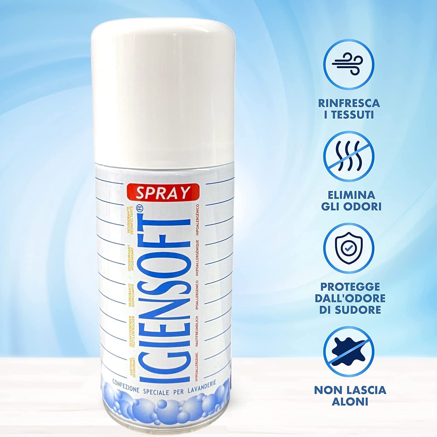 HOME PRO Deo Igiensoft Deodorante Deo Igientex Spray Igienizzante Professionale Ipoallergenico Tessuti ed Ambiente 2x400ml