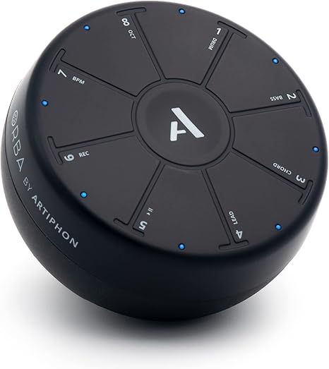 Orba by Artiphon | Portable synth, looper, and MIDI controller | iOS, Mac, Windows, PC | Bluetooth or USB MPE MIDI