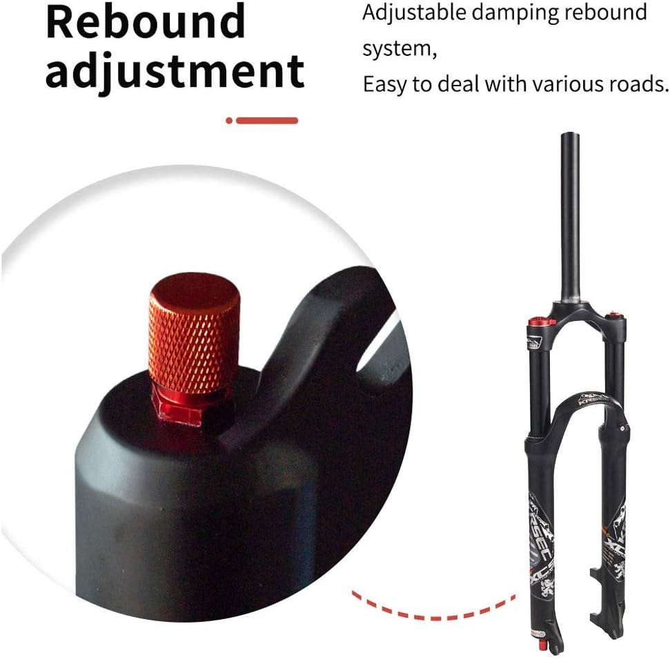 Suspension Fork 26/27.5/29 Inch, 1-1/8" Straight Alloy, Manual Lockout Air Forks - Black