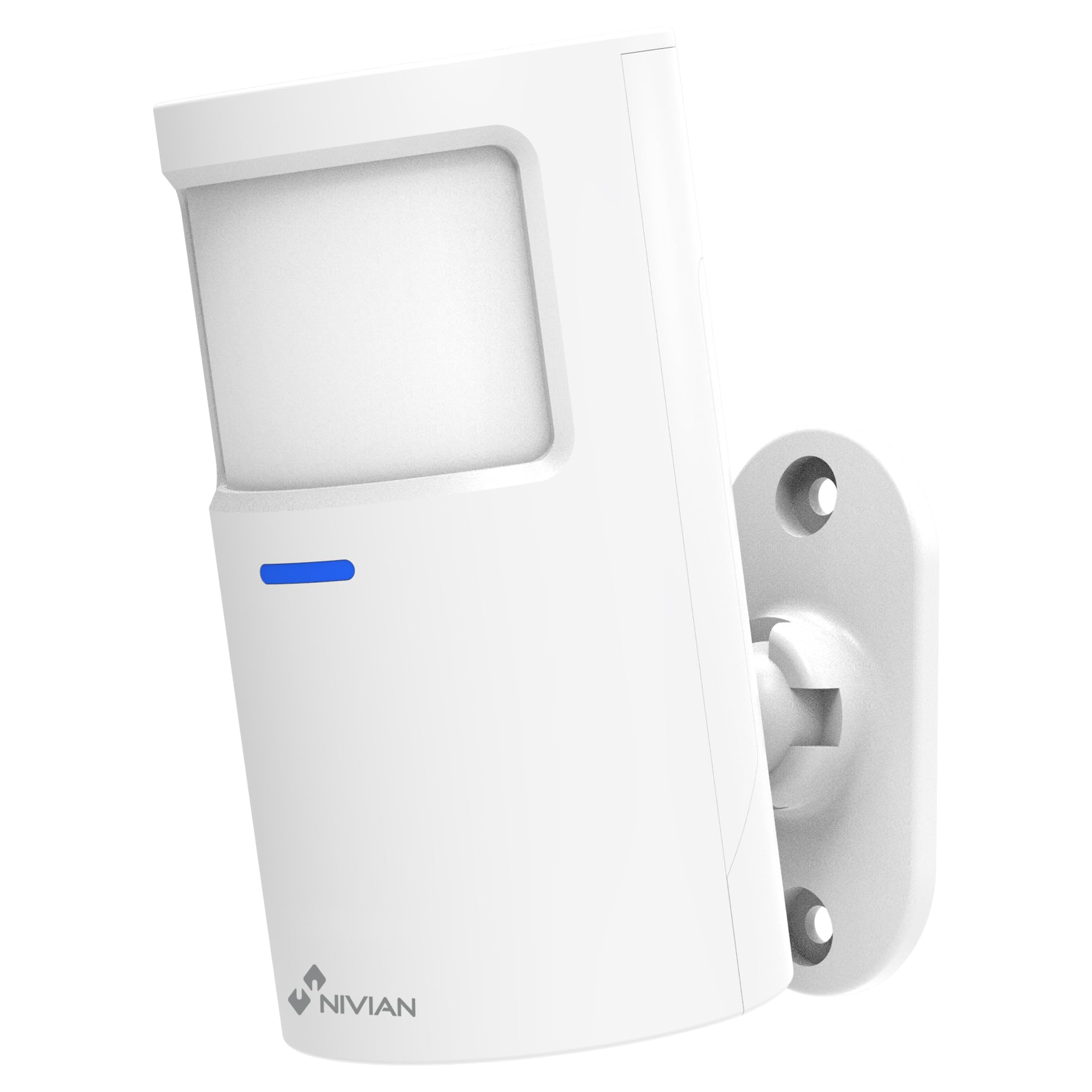 Nivian NVS-INDOORPIR - Detector de Presencia Inalámbrico Interior PIR 433 MHz, Alcance 100 m, Ángulo 110°, Instalación sin Cables, Indicador LED