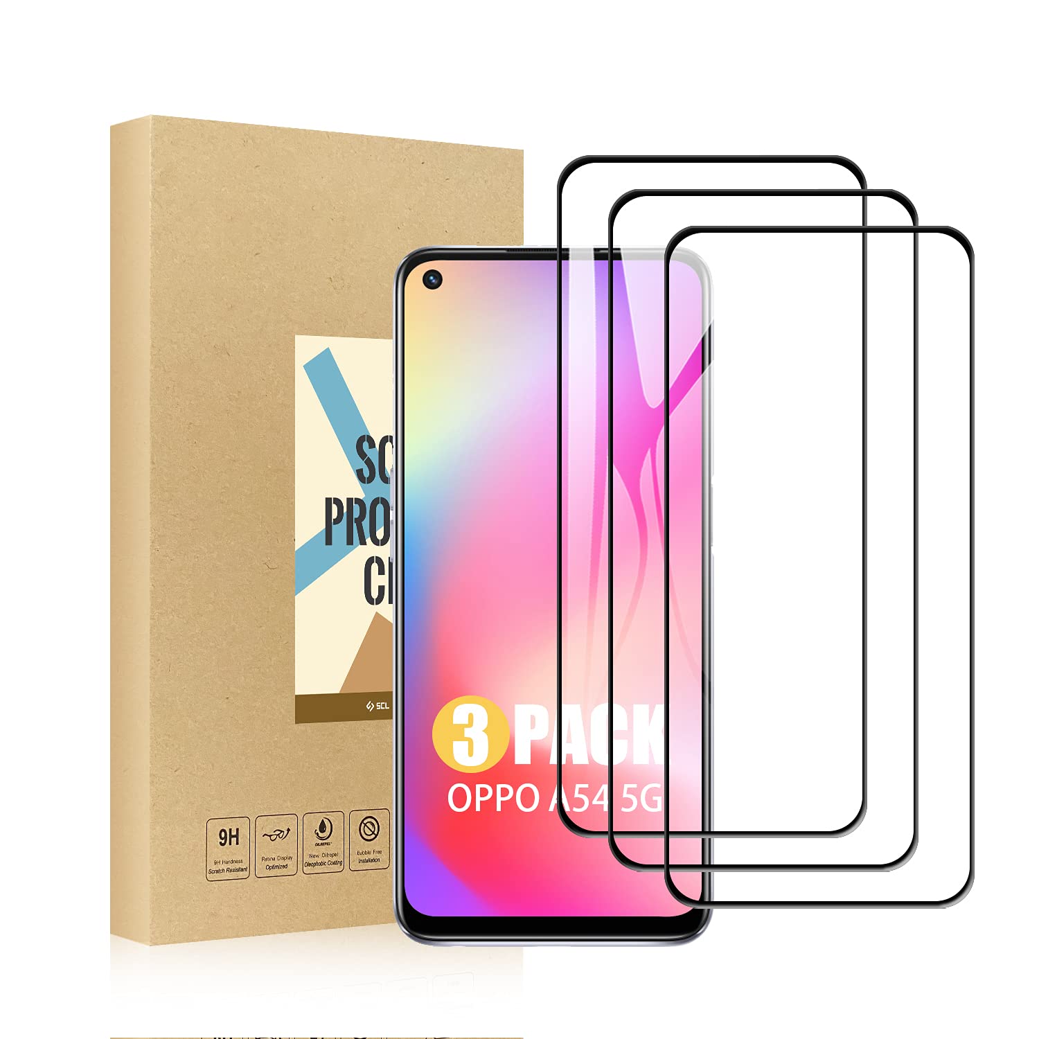 Protection écran Verre Trempé 9H Pour Oppo A54 - Transparent, Anti-rayures