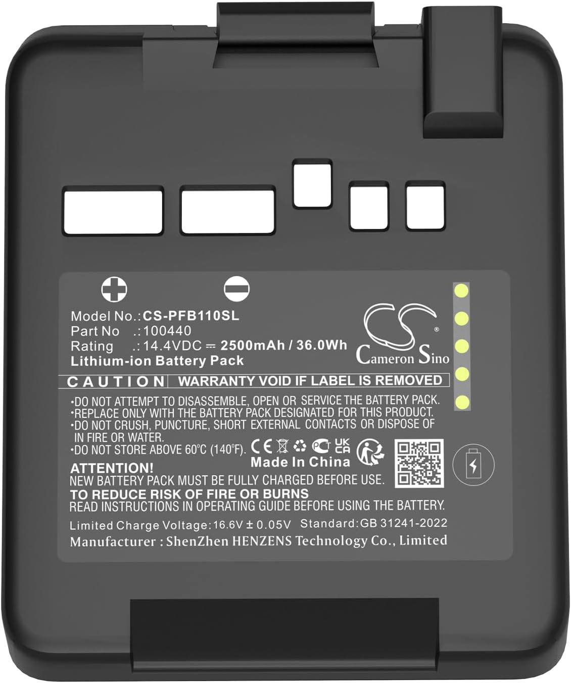 Battery for Profoto B10, B10 Plus, B10X, B10X Plus, Monolight B10, Monolight B10 Plus, Monolight B10X, Monolight B10X Plus PN:Profoto 100440 2500mAh / 36.0Wh