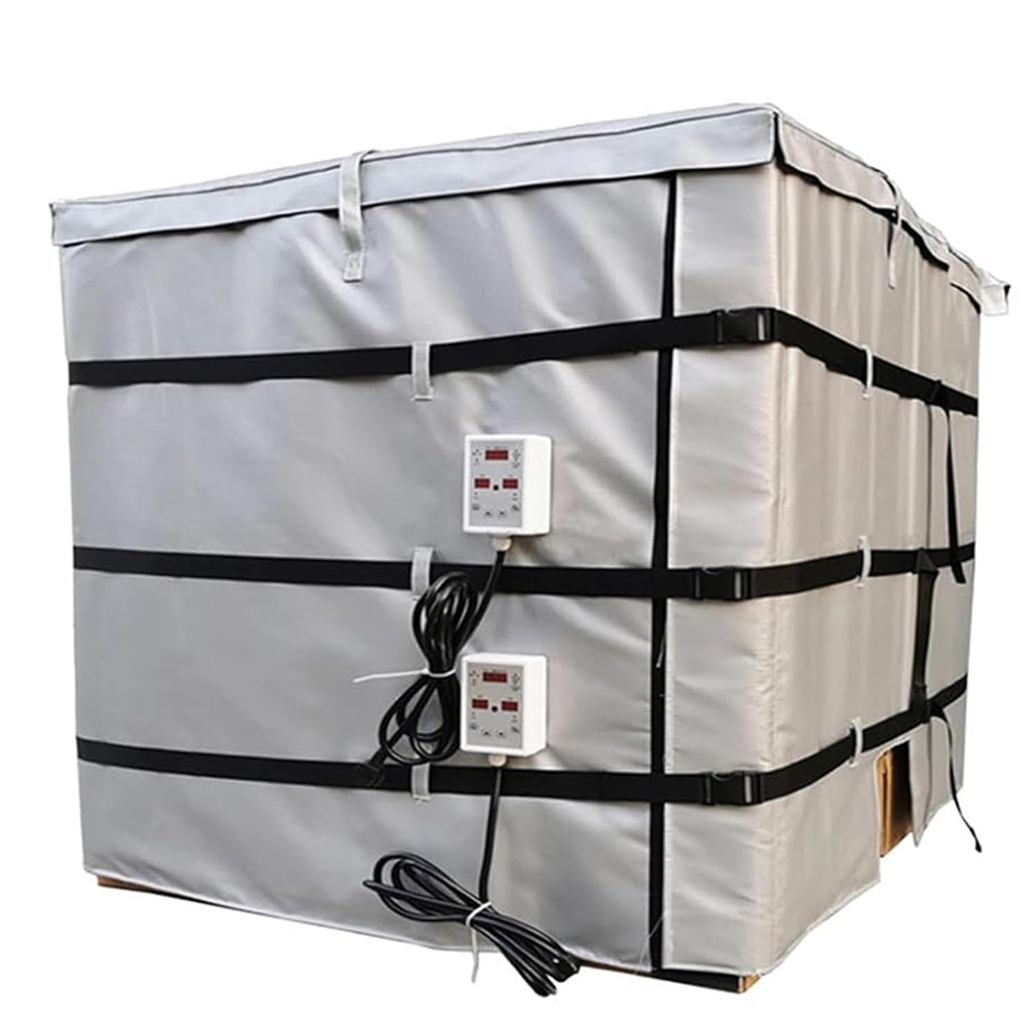MRVAKDYDI Oil Barrel Heating Blanket, IBC Tote Drum Heater Blanket, Electric Heat Jacket w/Controller, Freeze-Proof, Detachable
