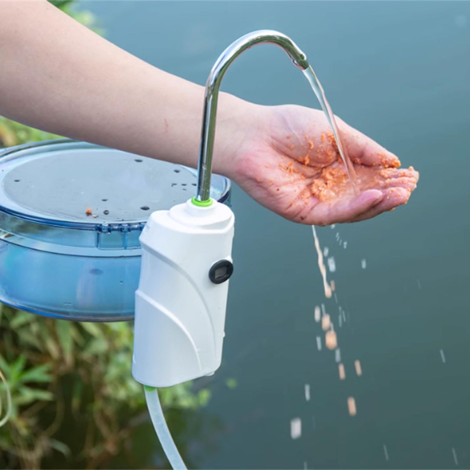 Pompe de pêche pour robinet de pêche avec lumière LED pour poissons et aquariums