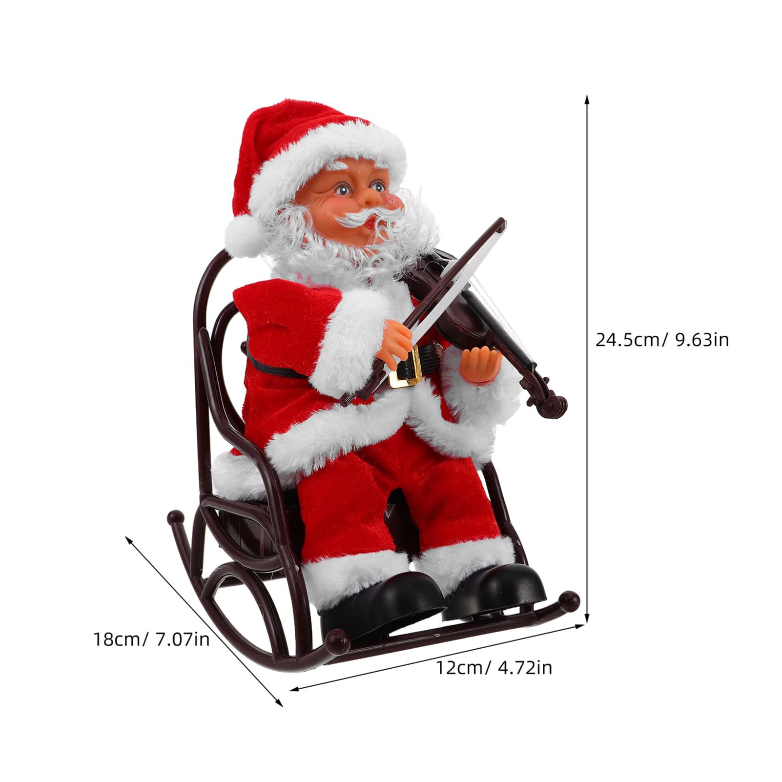 BESPORTBLE Juguete De Papá Noel Musical Eléctrico con Silla De Ruedas para Fiestas De Navidad y Decoración Creativa Obsequio Adultos
