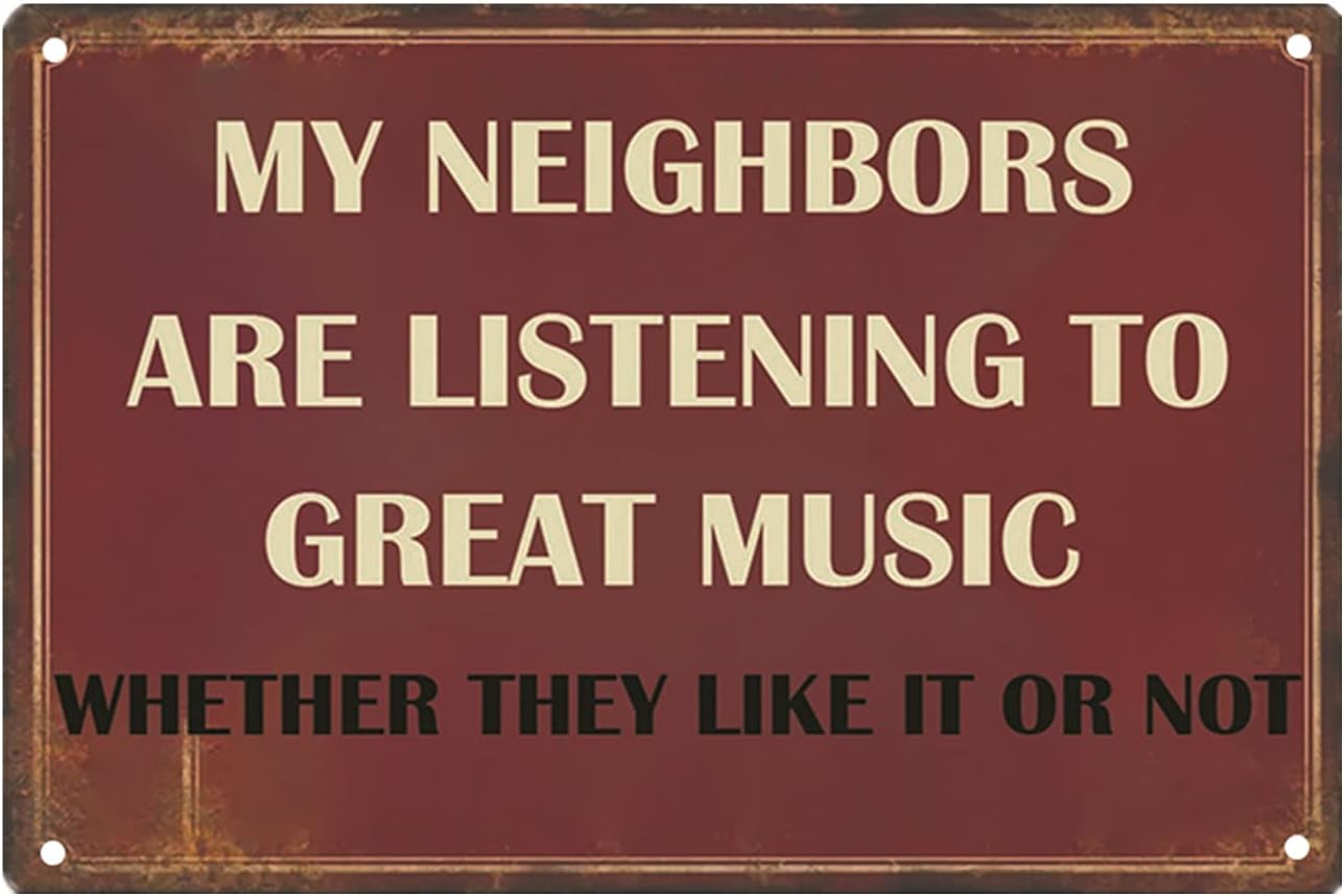 Funny Sarcastic Metal Signs For Garage & Patio - Personalized Signs For Man Cave, Bar & Home Decor - Music Lovers Gifts For Men