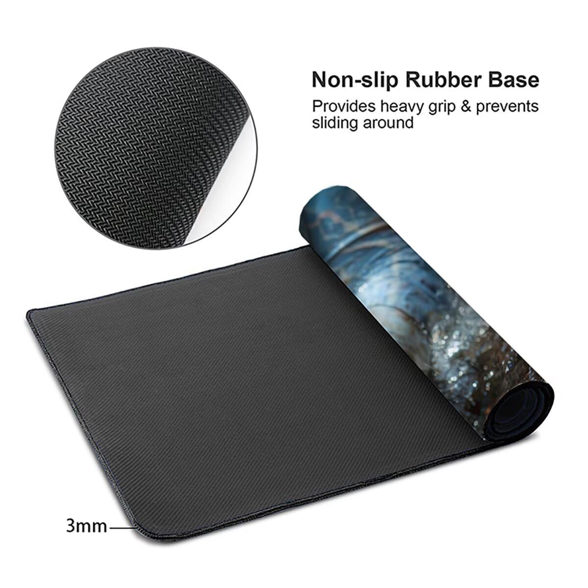 Tappetino per Mouse Gaming XXL 1200x600x3mm– Ufficio Mousepad Grande – Migliora la Velocità e la Precisione Tenuta Stabile Sottomano per Ufficio e Casa Accessori Scrivania Mano PjY4999 2-1