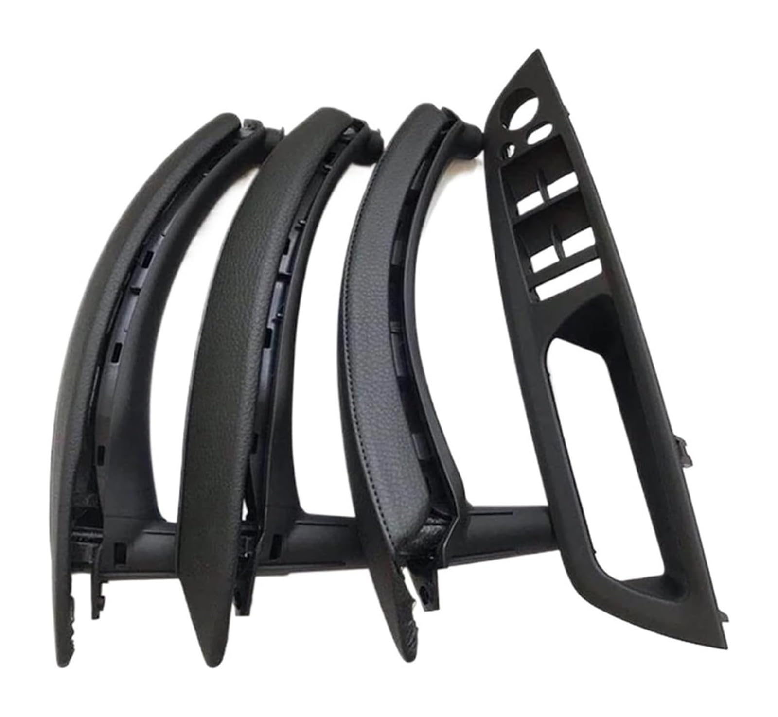 FANGZIQF Inner Door Pull Handles for BMW X5 X6 E70 E71 2007-2014 Interior Door 7PCS Set LHD RHD Window Switch Panel Pull Handle(Black,RHD)
