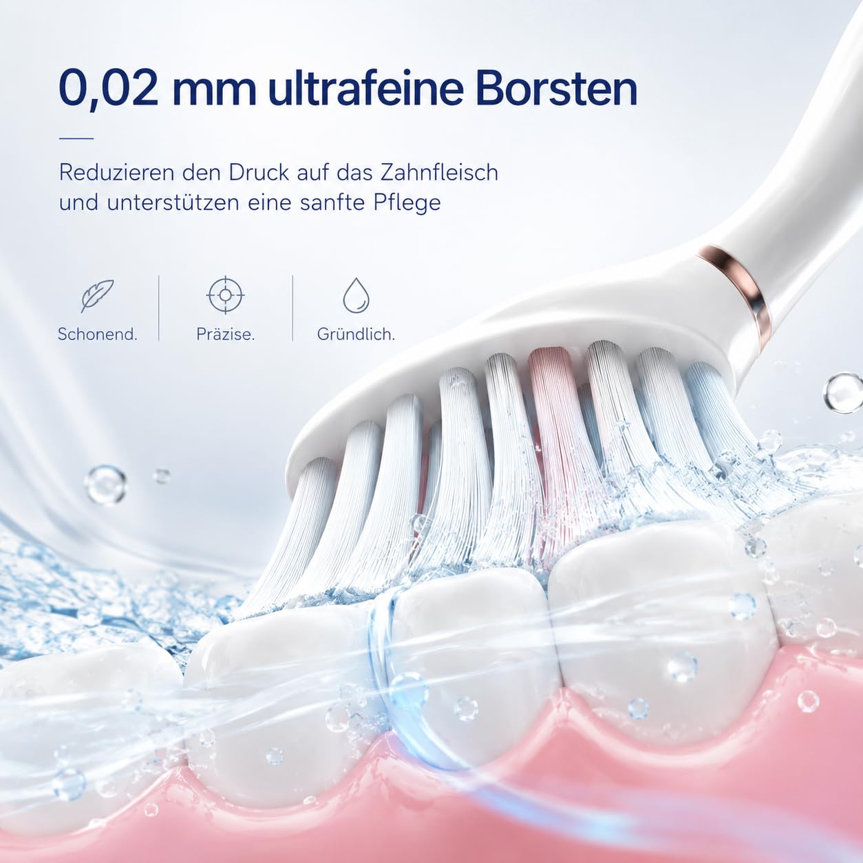 ProSonic V1 ProSonic V1 Elektrische Zahnbürste Mondscheinweiß mit Hochfrequenter Vibration für Tägliche Mundpflege (Mondscheinweiß)