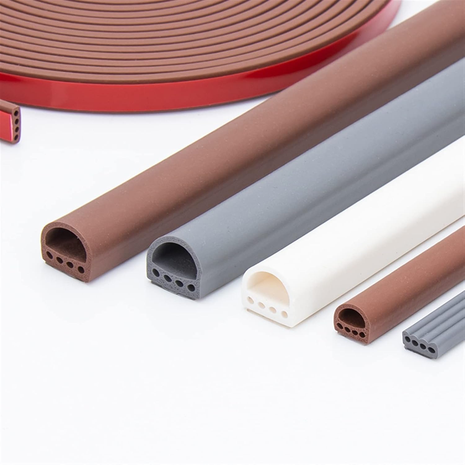 Amazon.co.jp 6 メートル/ロット D/I 型シリコーンゴムシールストリップ用ドア/窓遮音ストリップ自己粘着テープ窓断熱シール