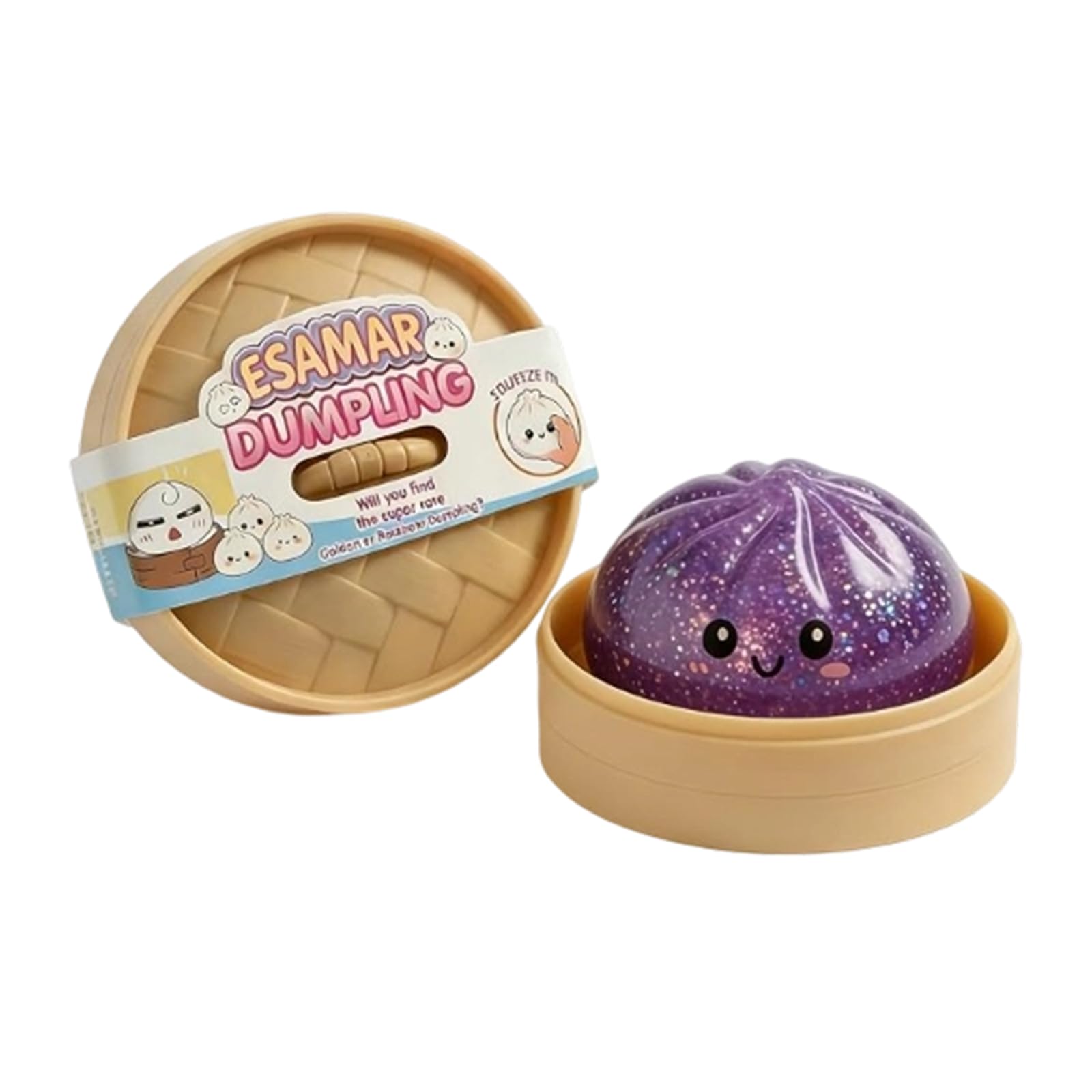 Glitter Dumpling Squishy, Giant Mystery Squishy Dumpling, Portable Decompression Dough Stress Relief Balls Sensory Fidget For Adults Party Favors, Office Desk, Anxiety Relief Gifts (Purple)