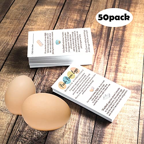 Maosh Fresh Farm Eggs Handling Instructions, Egg Instructions For Eggs, Colored Design Card, 2 X 3.5'' Inches Business Card Size, Pack Of 50 #TOP2