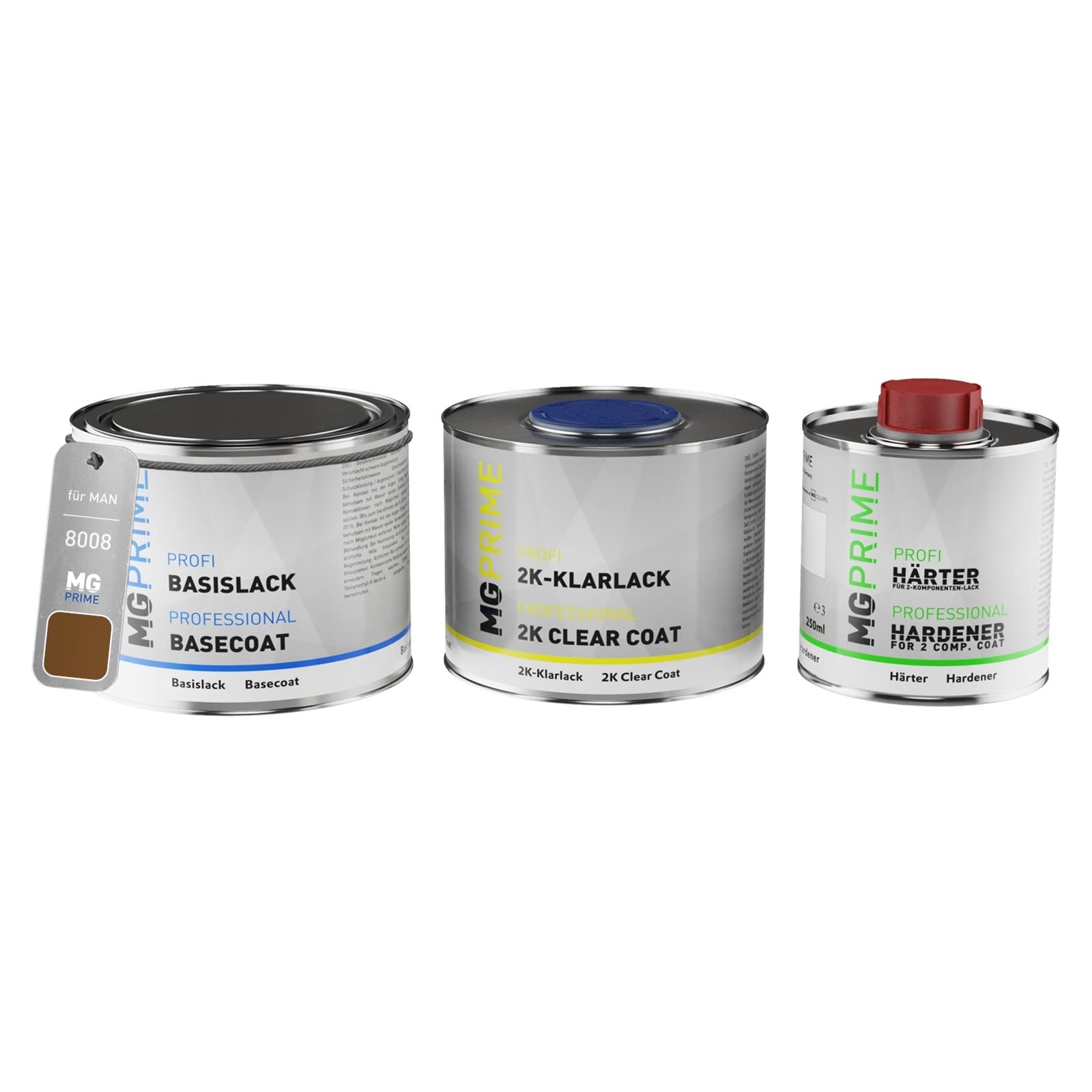 MG PRIME Kit pots de Peinture voiture pour MAN 8008 Olivbraun 1,25L