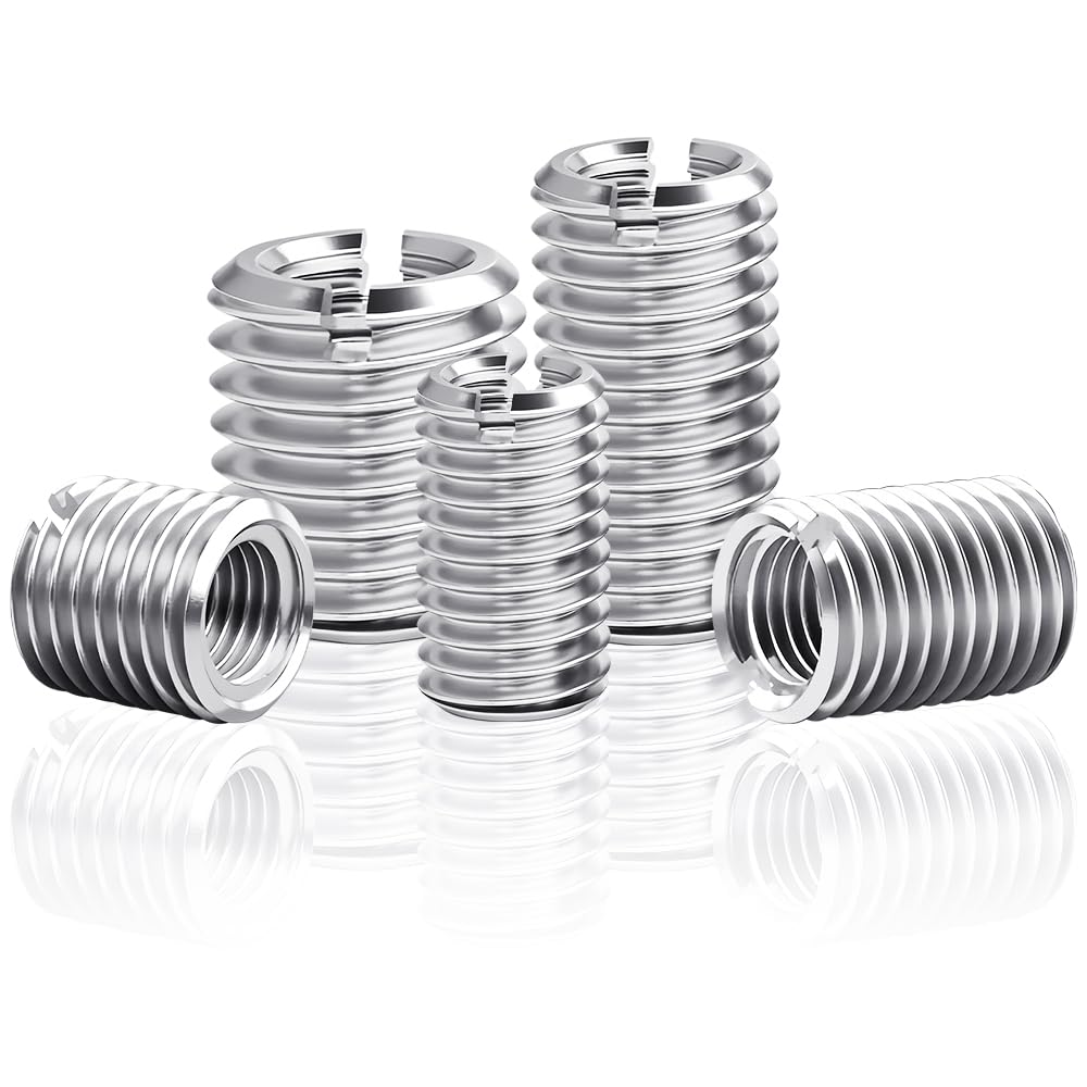 Inserto filettato M8 su M5 x 10mm, 24 pezzi adattatore filettato m8 m5, manicotto filettato in acciaio inossidabile, adattatore per collegamenti a vite, manicotto di riduzione da m8 a m5