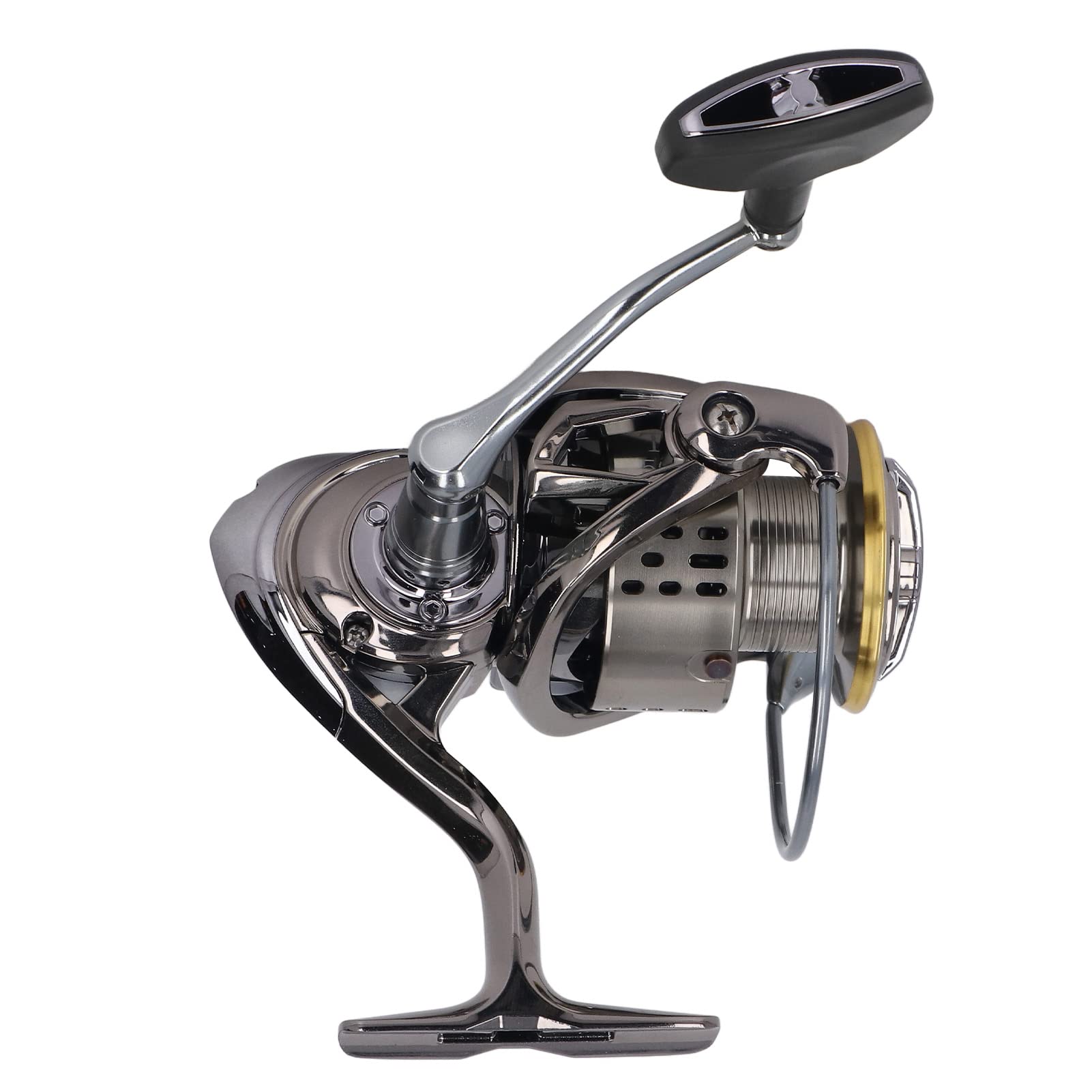Moulinet de pêche Spinning en métal, poignée robuste et Durable pour la pêche en eau salée et en eau douce (TW5000)