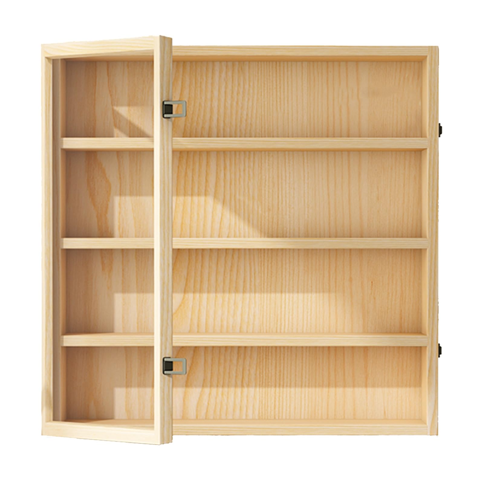 Vetrina in Legno a 7 Ripiani per Oggetti da Collezione, mensola a Muro per Giocattoli e curiosità, Ideale per casa, Soggiorno, Camera da Letto, Ufficio e Sala Giochi - 50x10x65 cm
