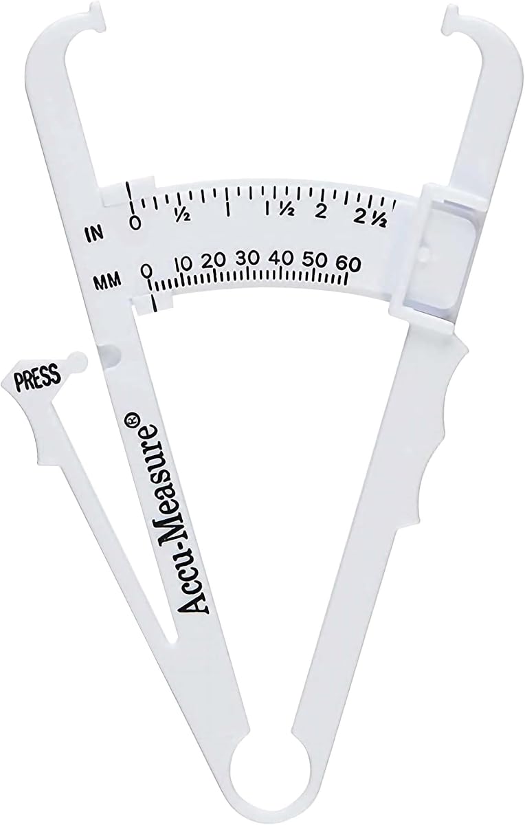 Fitness 3000 Body Fat Caliper | Skinfold measurement tool, simple self-testing design, fitness tracking at home or with a personal trainer, skinfold calipers