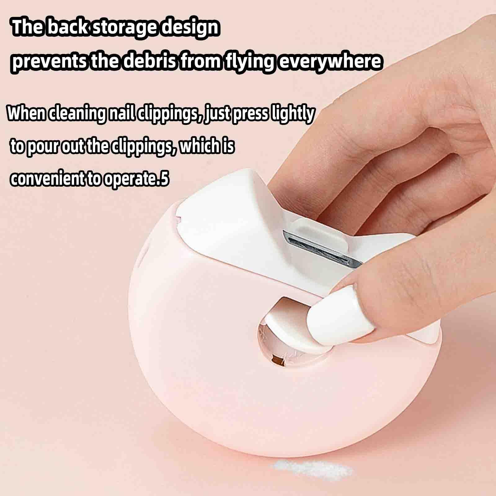 Tagliaunghie Elettrico Uomo Professionale Taglia Unghie Per Piedi Per Mani Elettrico Automatico USB Ricaricabile Silenziosa Evita Che I Trucioli Delle Unghie Schizzino (7X3CM,pink)