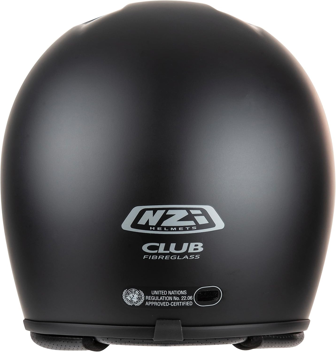NZI Casco de Moto Integral Club Sv Negro Mate Talla M Fibra de Vidrio