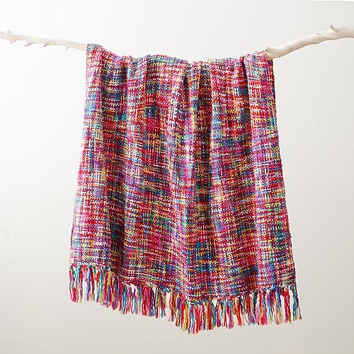 BATTILO HOME Multicolor Throw Blanket for Couch, Colorful Afghan Throw Blanket for Spring, Indoor Outdoor Throw for Home Decor, 50"x60" by BATTILO HOME - Image 8