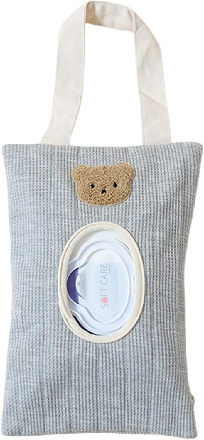 Portable Baby Wipe Holder Refillable Dispenser Travel Case Watertight Wipe Storage Case Cotton for Diaper Bag
