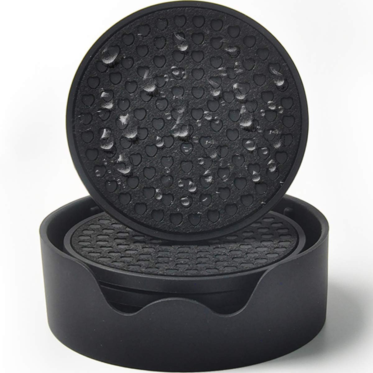 Coasters for Drinks Absorbent with Soft Felt Insert and