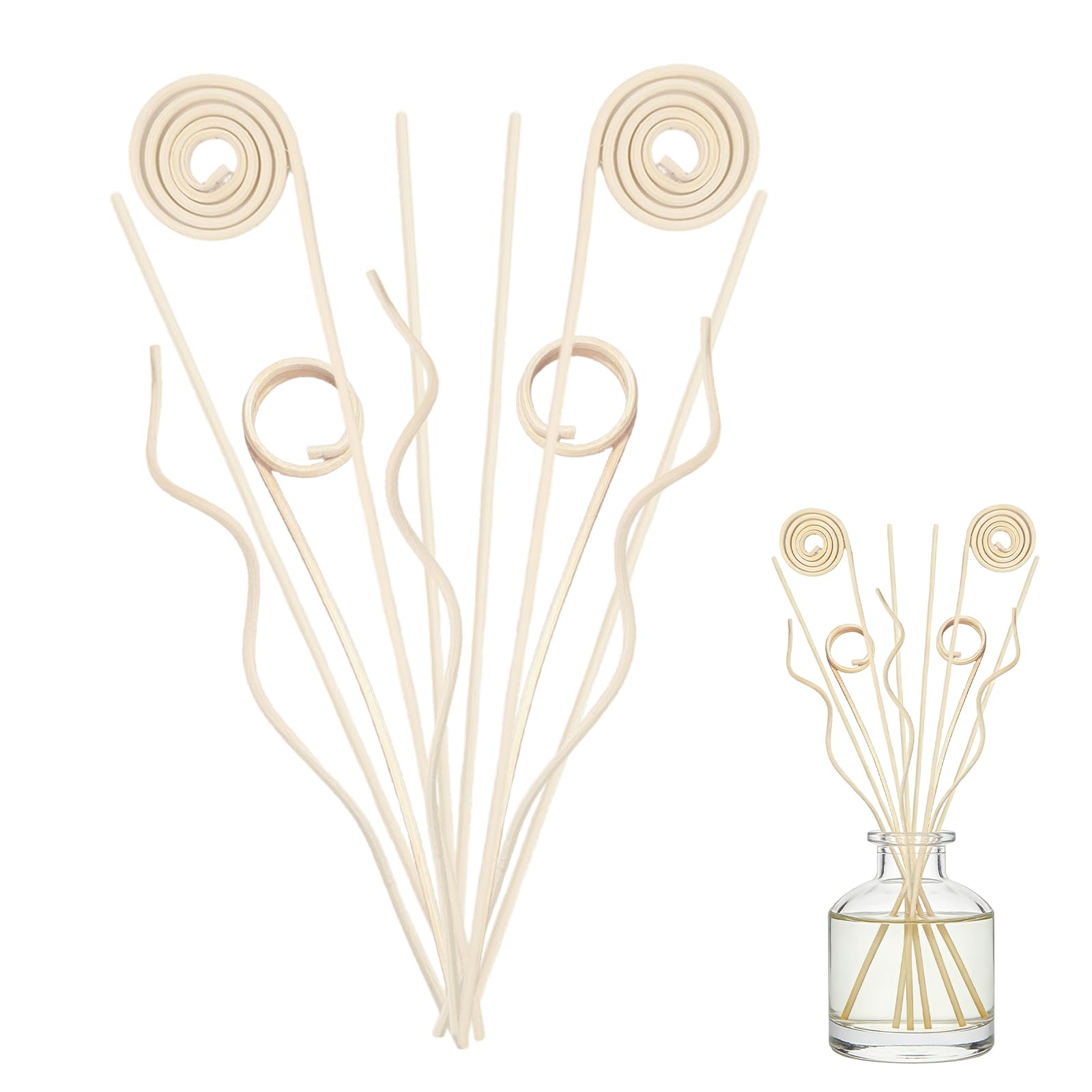Photo 1 of 10PCS Reed Diffuser Sticks - Rattan Reed Diffuser Sticks Natural Rattan Wood Essential Oil Diffuser Sticks, Keep Fragrance Scent for Home, Living Room, Bathroom, Bedroom, Office, Decor