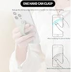 2-Pack Retractable Phone Ring Holder, 2-in-1 Adhesive Phone Grip Strap, Portable Finger Ring, Multifunctional Desktop Stand, Suitable for Most Smartphone Cases(Purple+Transparent)