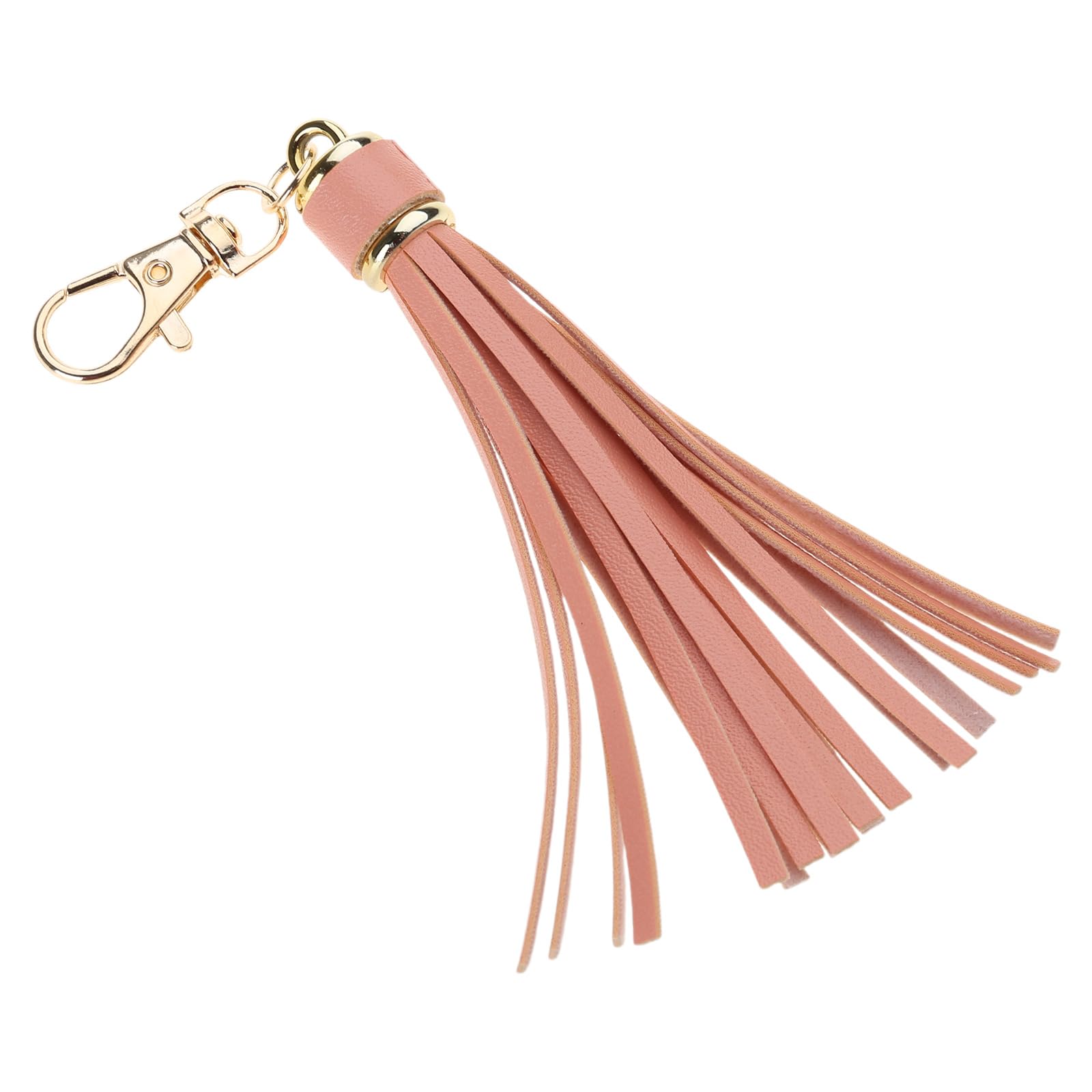 Uqezagpa Women's Chocolate Colorful Tassels Bag Accessory Eye Catching Pu Leather Tassels Keyring Ornament Suitable For Various Styles Stylish Pendant