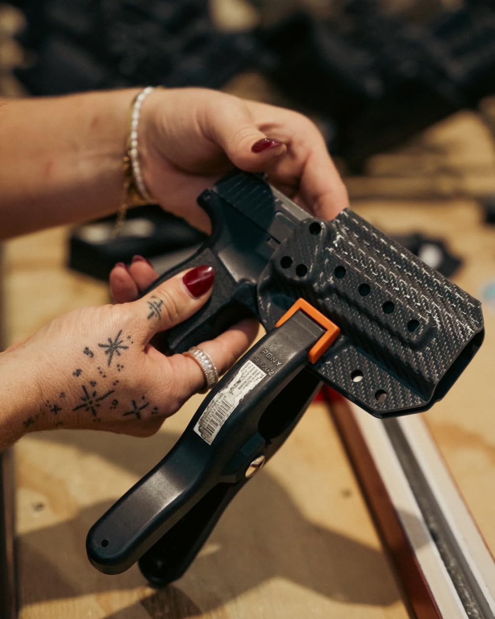 IWB Holster – Inside Waistband Holster for Concealed Carry – Adjustable Retention & Cant – Carbon Fiber Black – Fits Compact Models – Made in USA