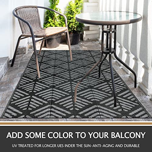 Capslpad Outdoor Rug Carpet For Patio 4'X6' Waterproof Outdoor Plastic Straw Rug Portable Reversible Mat W/Carry Bag Indoor Outdoor Rug For Porch Picnic Beach Balcony Backyard Rv Camping Deck #TOP4