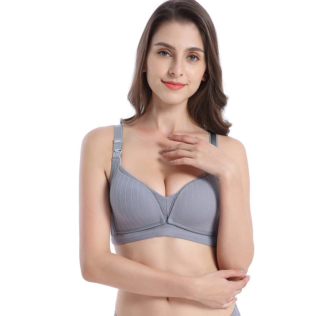 Nursing Bras Maternity Bra for Breastfeeding Pregnancy Wireless Bralette Full Coverage Push Up Bra Seamless Bralette