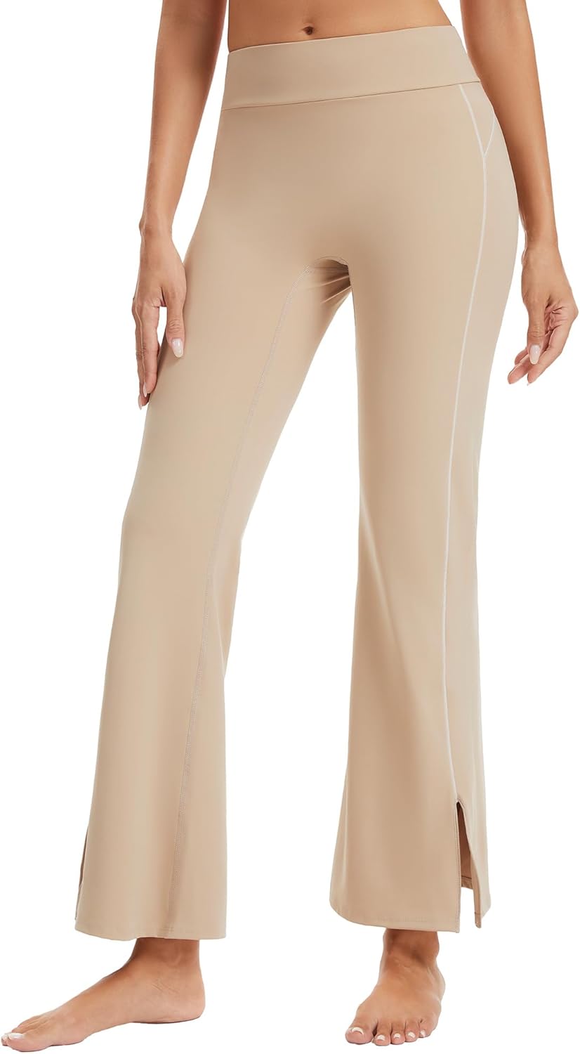 VME High Waisted Yoga Pants with Pockets - Tummy Control Workout Running Yoga Legging for Women