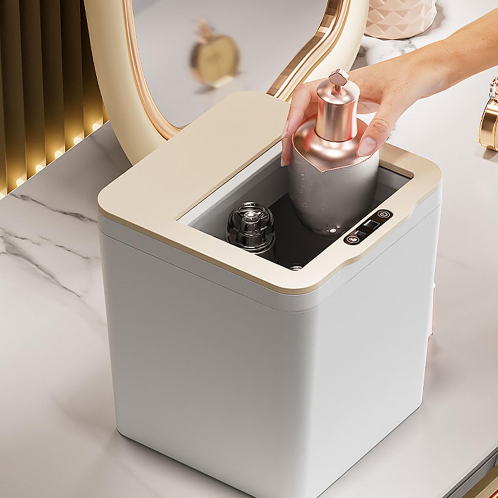 Scatola di immagazzinaggio da tavolino aperta automatica di rilevamento intelligente per gli accessori dell'ufficio dei cosmetici