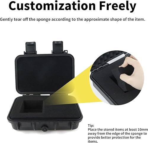 Miniatura 3 de Funda rígida de espuma pre-cubada, funda de espuma personalizable para joyas, pequeños aparatos electrónicos y accesorios, se puede llevar en una