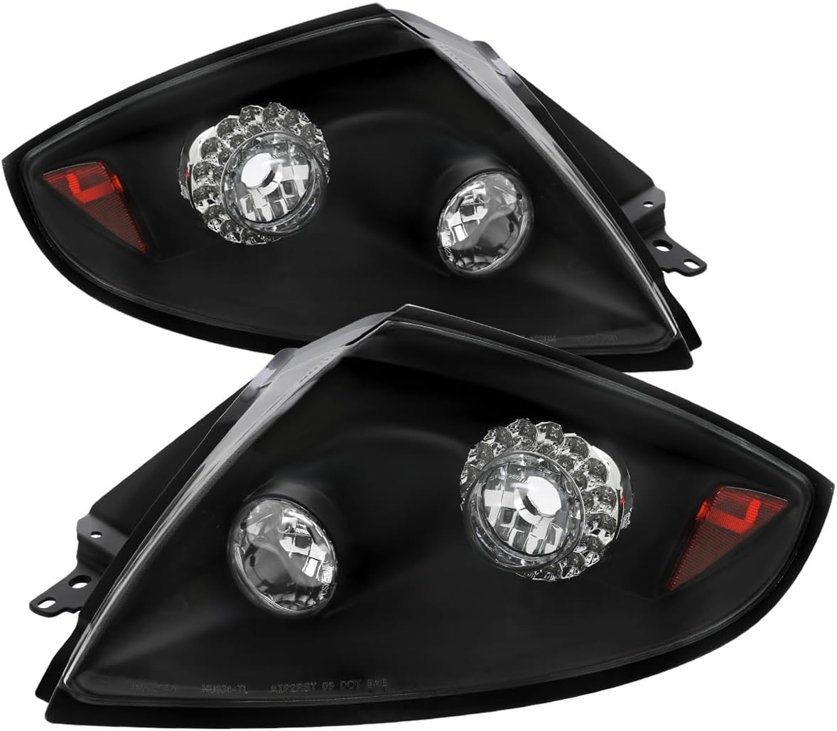 Carpartsinnovate Fits Mitsubishi 06-11 Eclipse Replacement LED Tail Lights Brake Rear Lamps Black