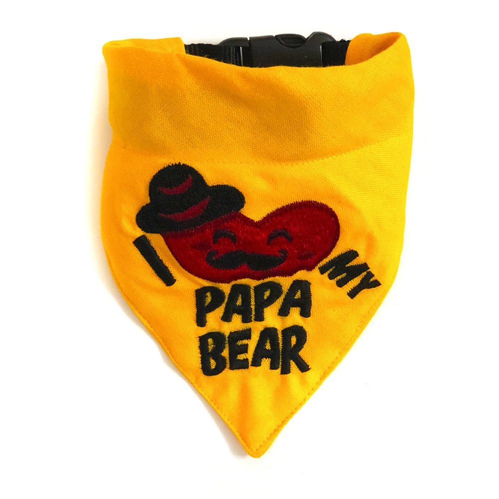 That Dog In Tuxedo I Love papa Dog Embroidered Bandana with Adjustable Dog Collar (M) (B07G19FQL6) Amazon Price History, Amazon Price Tracker