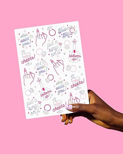 Miniatura 5 de xo, Fetti Tatuajes de dedo en anillo de novia  estilos de aluminio  Decoración de despedida de soltera, regalo de dama de honor, regalo de novia +