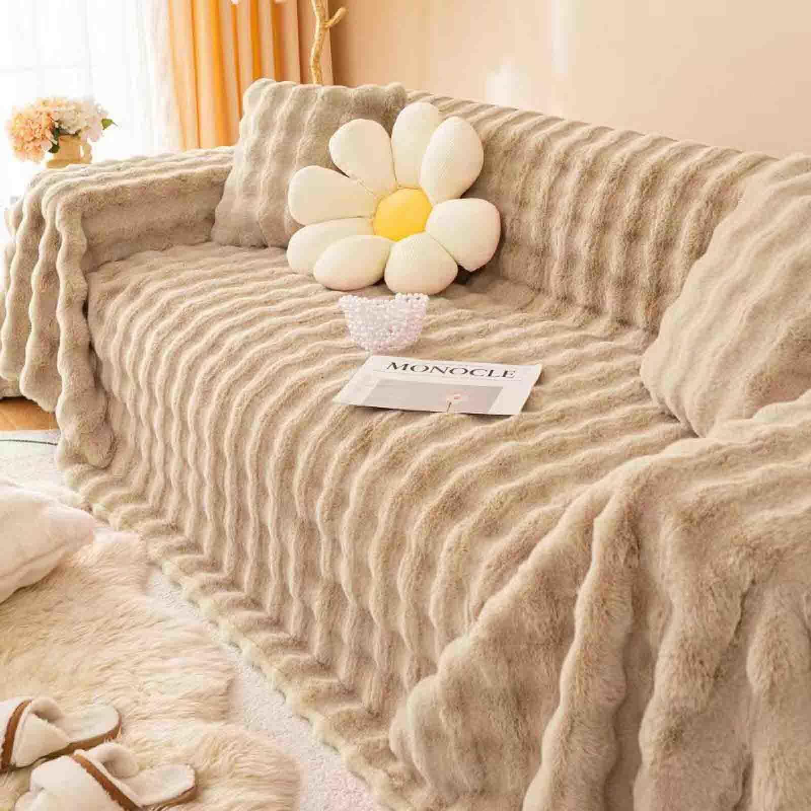 Copridivano angolare da 4/2/1/3 posti con braccioli, elasticizzato, in peluche, pezzo unico, protezione versatile per mobili #16, 180 x 130 cm