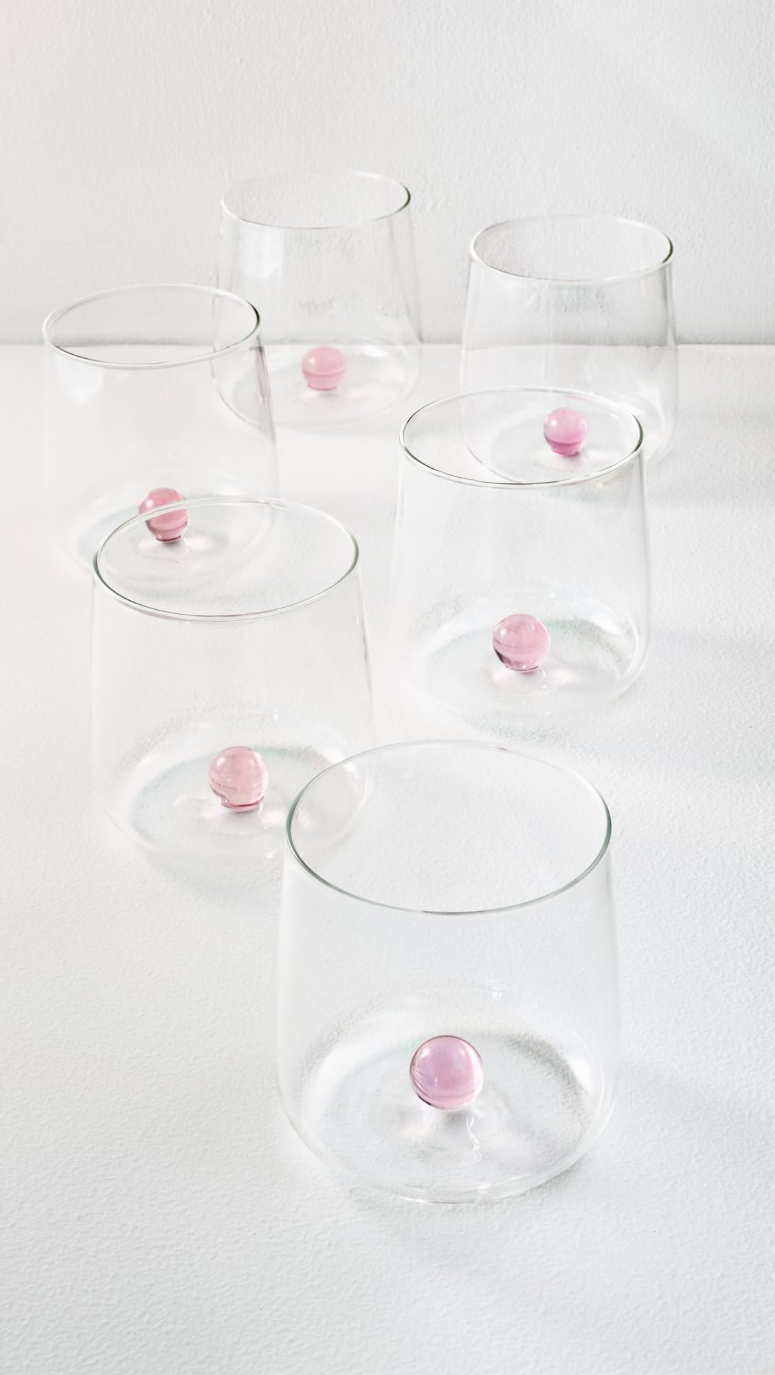Zafferano Bilia Glass Tumbler, Handmade Transparent Glass, Decorated with a Colourful Glass Ball Inside - Image 2