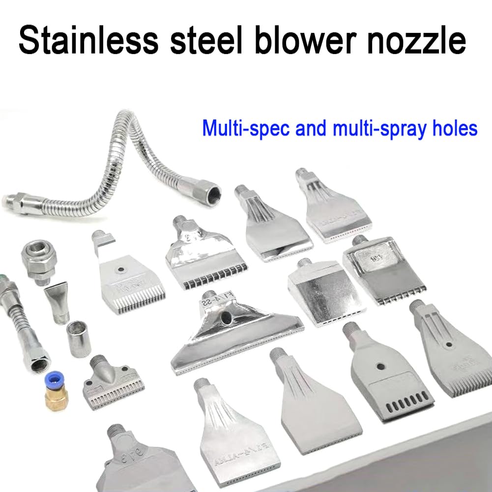 Linea maschile G1/4, tintinnio per ugello del serbatoio in acciaio inossidabile inossidabile 8-16 fori, soffiatore, argento aria compresso 8-hole aluminum alloy material 5 pezzi