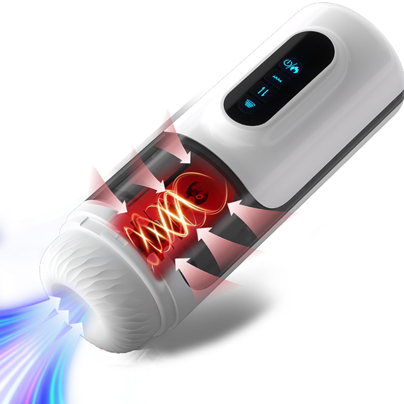 Elektrischer Masturbator für Männer – mit 10 Saug-, Vibrations-, Dehnungs- und Heizmodi, Penis-Masturbator, Männer-Masturbations-Sexspielzeug
