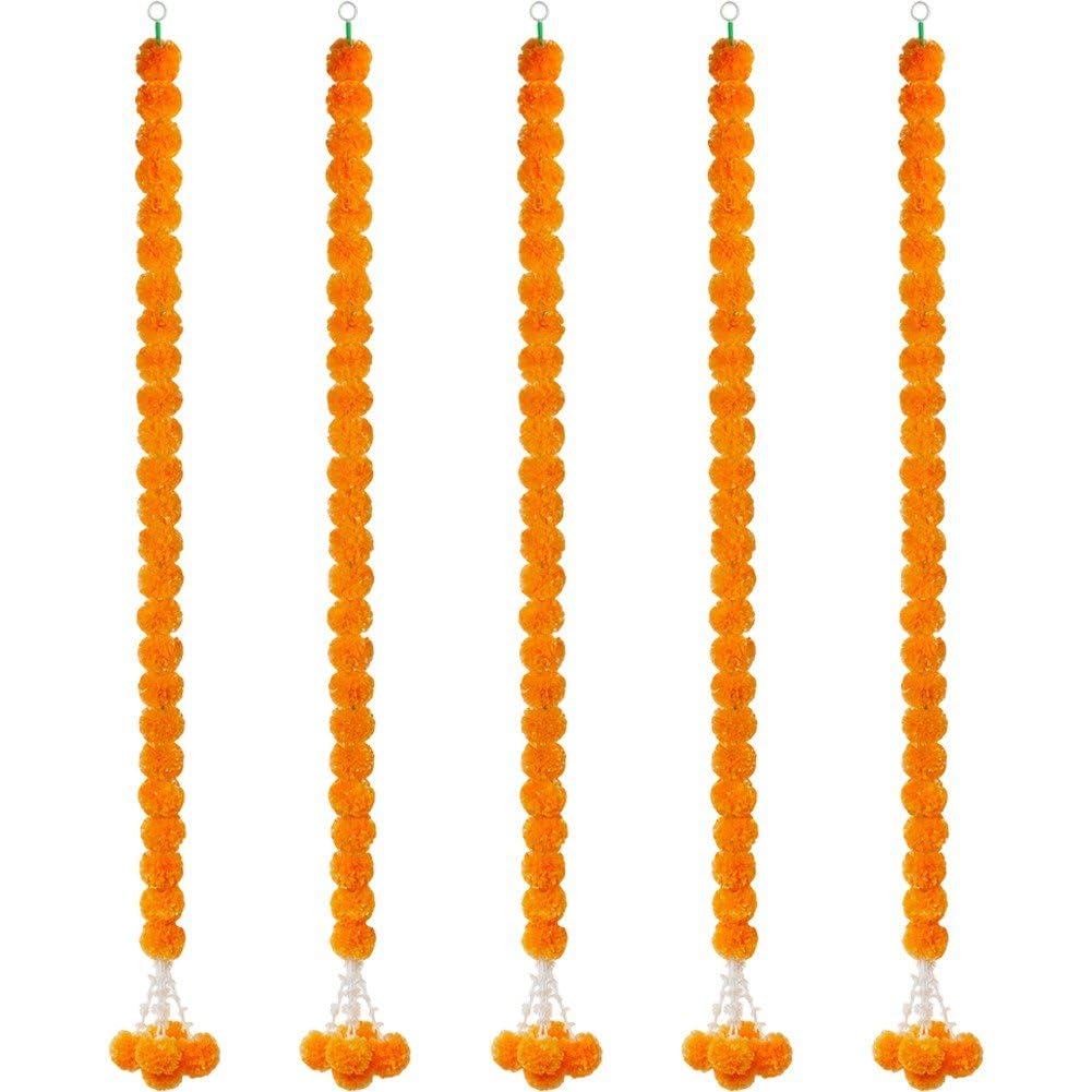 Guirlande de soucis artificiels pour porte et decoration de maison festive