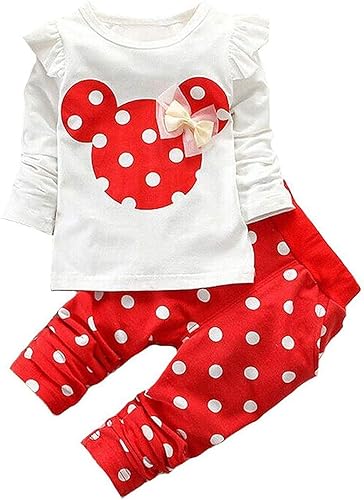 Miniatura 1 de Cute Toddler Baby Girls Clothes Set Long Sleeve T-Shirt and Pants Kids 2pcs Outfits